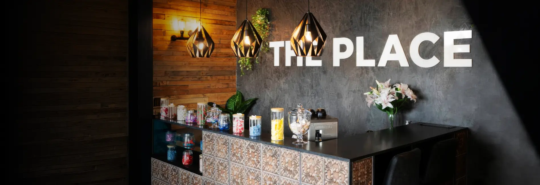 The welcoming coffee lounge at Driving Force in Cape Town